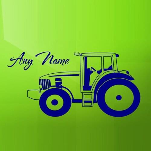Hot Sell Tractor Wall Stickers Cartoon Kids Bedroom Wall Decor Stickers Vinyl Customized Name Wall Decals