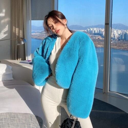 Fur Coat Faux Fur Coat Teddy Jacket Winter Coat Women Plush Blouse Female Coat Winter Mink Fur Fashion Women Jacket Solid Slim