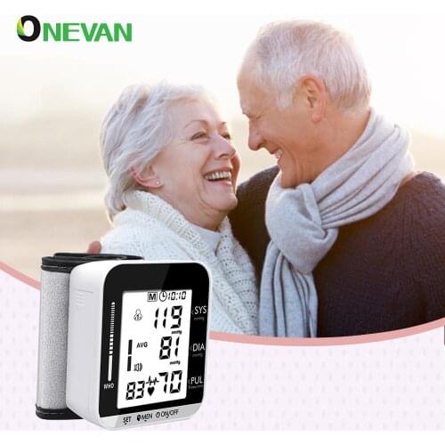 Blood Pressure Monitor Cuff Wrist Sphygmomanometer Automatic Digital Tonometer Pulse Rate Heart Beat Rate Device Tensiometro