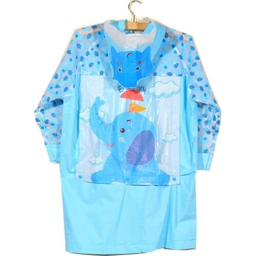 Inflatable Children Raincoat with Book Envelopes Fashion Korean kids rain coat Version Thicken Students' Rain Coats