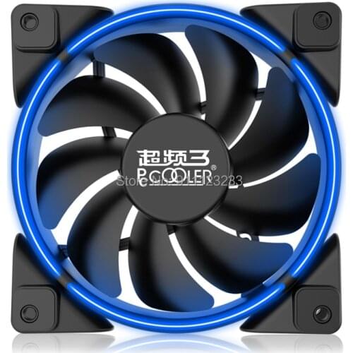 Pccooler Haoyue 120mm desktop computer case cooling fan, Eclipse LED mute, 4 colors optional, 3pin 4pin optional