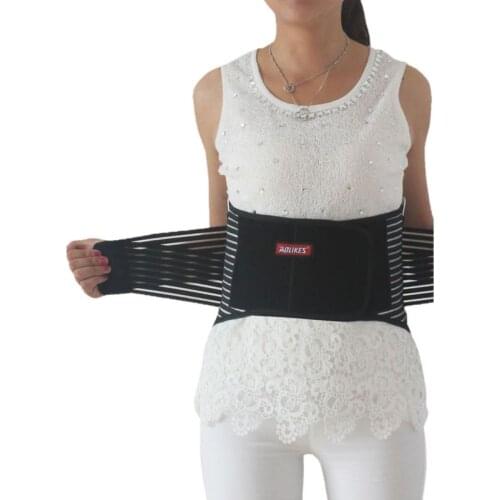 Bodybuilding Lumbar Waist Support High Elastic Breathable Mesh Health Care With Steel Back Brace Belts