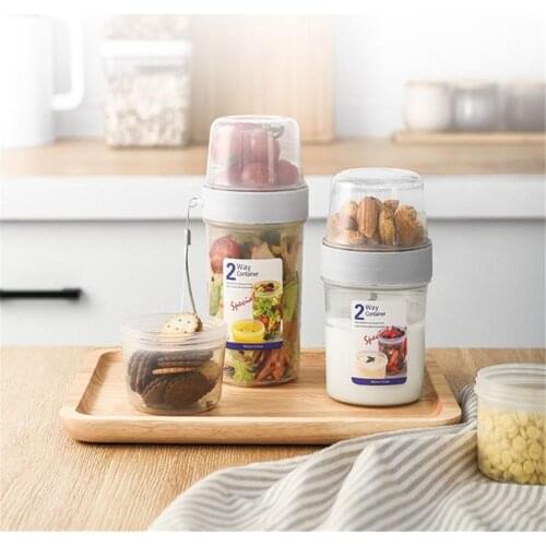 Portable Double-layer Fresh-keeping Box Multi-purpose Food Sealment Container For Yogurt Salad