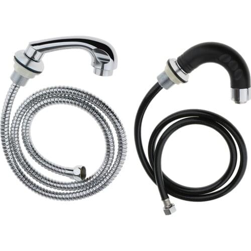 Pro Salon Equipment Shampoo Bowl Unit Plastic Sprayer Hose w/ Elbow Head Barber Wash Water Spray Beauty Salon Sprayer Equipment