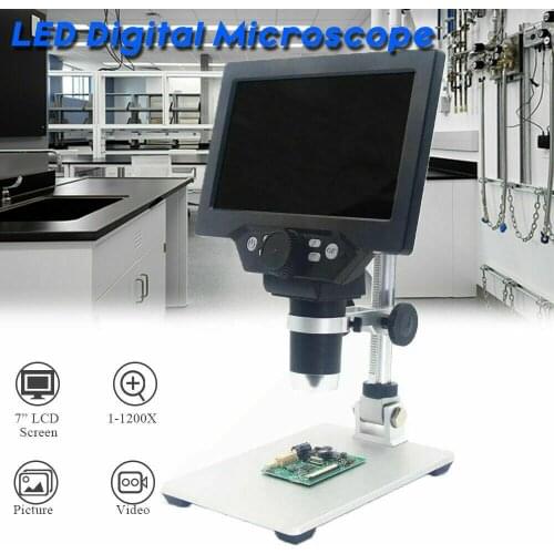 Professional Electronic Digital Microscope Portable 7 Inch Large Screen LCD Display 1-1200X Continuous Amplification
