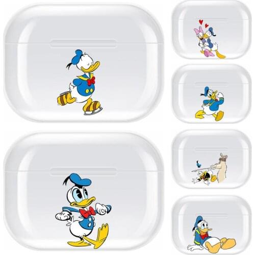 Donald Duck Transparent TPU Case For Airpods Pro 3 Case Silicone Headphone Accessories Air Pods 3 Apple Protective