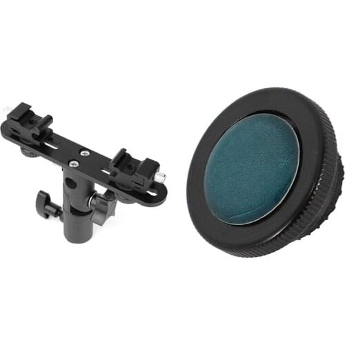 Retail Tripods Round Plate Screw for Manfrotto Compact with Dual Flash Bracket Hot Shoe Light Stand Mount 1/4 Inch to 3/8 Inch