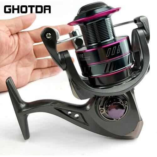 GHOTDA Fishing Reel 1000-7000 Max Drag 12kg Reel Fishing 5.2:1 High Speed Metal Spool Spinning Reel Saltwater Reel