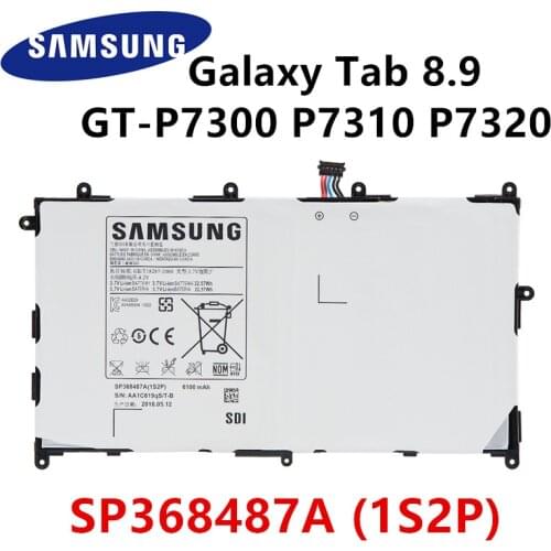 SAMSUNG 100% original SP368487A (1S2P) 6100mA Tablet Replacement Battery For Samsung Galaxy Tab 8.9 GT-P7300 P7310 P7320