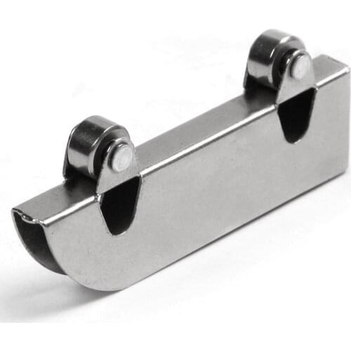 10 PCS Stainless Steel Glass Sliding Door Pulley Double Flywheel Mountain Word Slot Sliding Door Track Glass Pulley Hardware