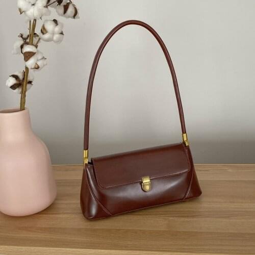 Retro PU leather messenger bag womens 2021 fashion solid color shoulder bag luxury handbags and handbags