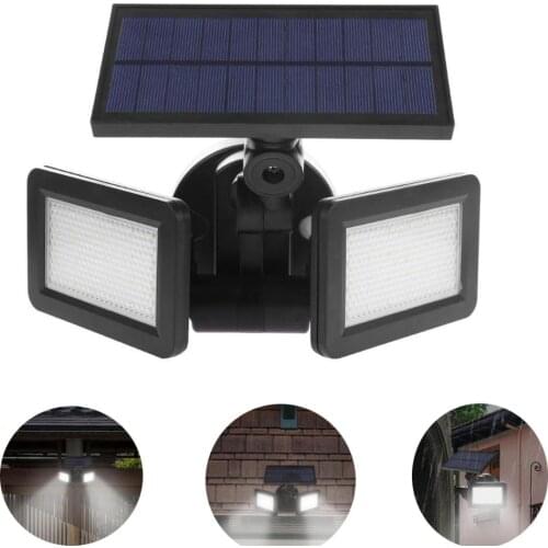 22/48LED Dual Head Solar Light 360 degrees Radar Sensor Spotlight Lamp Waterproof Outdoor Solar Garden Light Street Wall Lamp