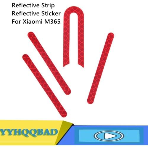4 pcs Electric Scooter Reflective strip For Xiaomi M365 Scooter Reflective Sticker Reflect Light Tags Night Safety Warning Strip