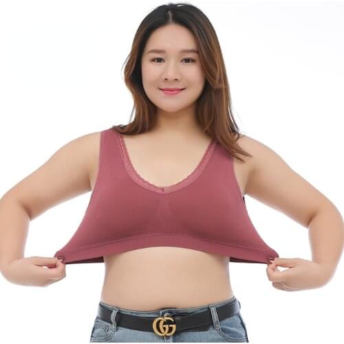 Full cup thin underwear 32-pin nude plus fat version lace Womens bra breast cover Large size beautiful back detachable sponge
