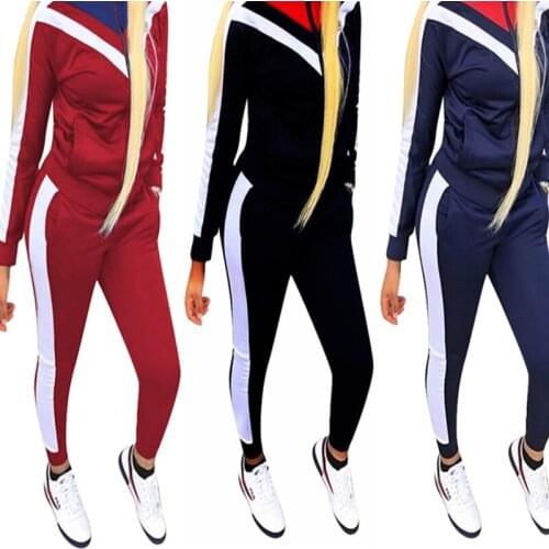 Women Sportswear Casual Long Sleeve Gym Clothing Autumn Tracksuit Women Yoga Set Fitness Clothing Zipper Sport Clothing mujer