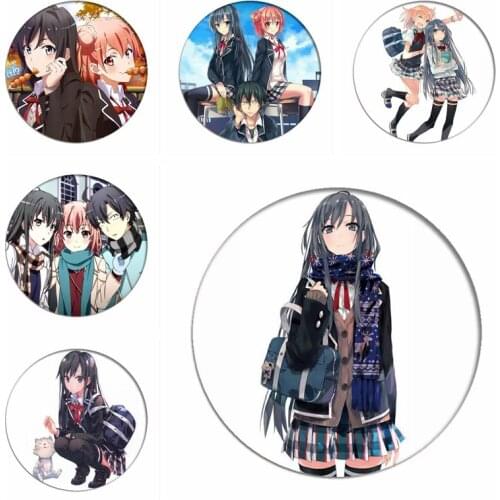 My Teen Romantic Comedy Backpack Badges Yukinoshita Yukino Cosplay Brooch Icon Collection Anime Toys Breastpin for Clothing