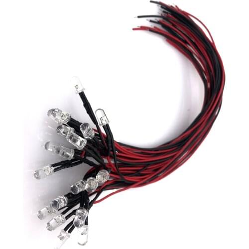 10pcs/lot DC 12V LED Diodes 20cm Pre Wired 5mm LED Light Lamp Bulb Prewired Emitting Diodes For DIY Home Decoration Four Colors