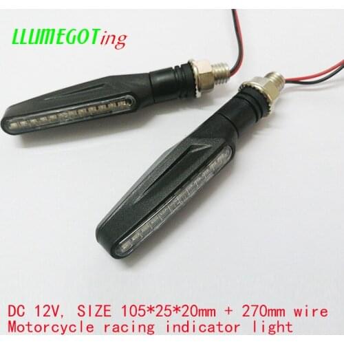 2 Pairs Waterproof 12x 335SMD 12V Motorcycle Water Flowing Turn Signal Light Indicator Blinker Tail Flash Signal Lamp for Harley