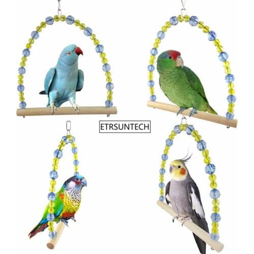 100PCS Pet Toys Parrots Bird Stand Bar Ladder Bite Chew Toy Swing Elevated Station Bird Supplies