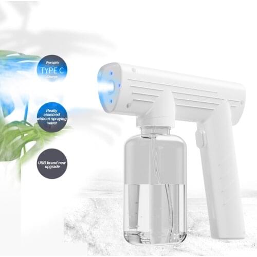 300ML Wireless Electric Sanitizer Sprayer Disinfects Blue Light Nano Steam Spray Gun Sterilizing Nano Spray Gun For Home Office