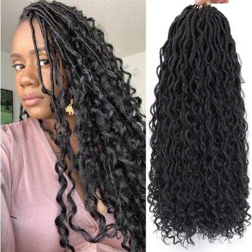 Synthetic Crochet Braids Hair Goddess Locs Hair Extension River Faux Locs Braiding Hair perruque tresse africaine Dreadlocks