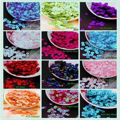 8MM AB Colors Round Cup Sequins Paillette For Crafts Scrapbook And Sewing DIY Handmade Project