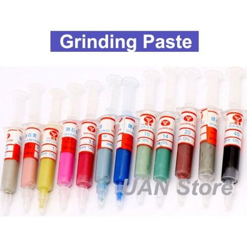 1pcs W0.5-40 Diamond Polishing Lapping Grinding Paste Compound Syringes Die 5g Grit 320~10000 Abrasive Needle Paste Tools