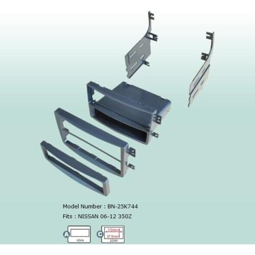 Car Fascias Stereo Radio Audio Panel Navigation Frame Dash Kit For Nissan 350Z 2006 2007 2008 2009 2010 2011 2012