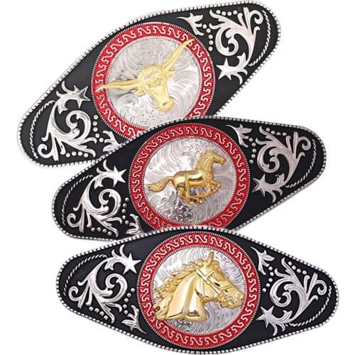 Retro Large Western Cowboy Belt Buckle Indian Animal Embossed Belt Clamp Parts