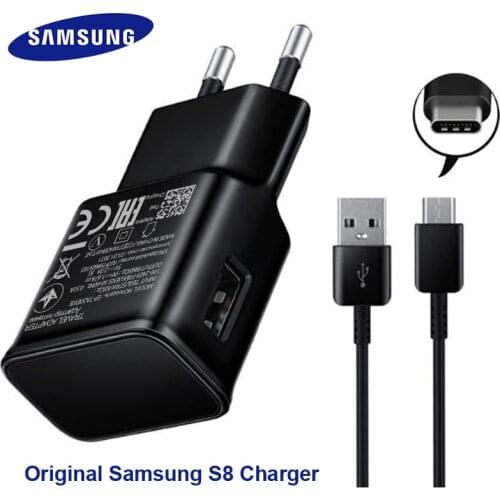 Samsung Fast Charger EU US Plug Quick Charge Adapter USB Type C Cable for Galaxy S10 S8 S9 Plus Note 8 9 10 A3 A5 A7 2017