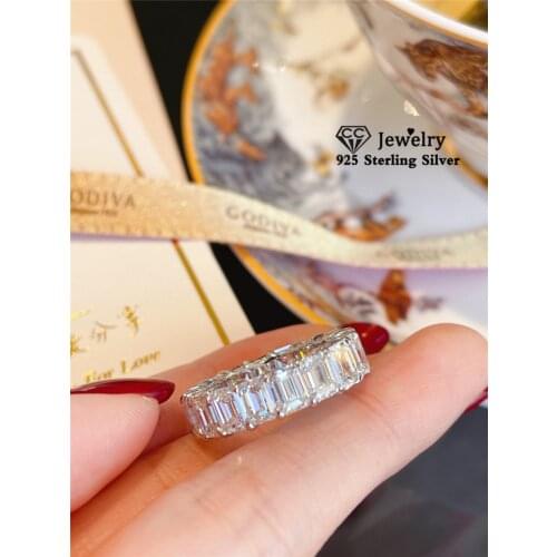 CC Womens Ring Silver 925 Bridal Wedding engagement Luxury Rhineston Rings Fine Jewelry Accessories Drop Shipping CC3130