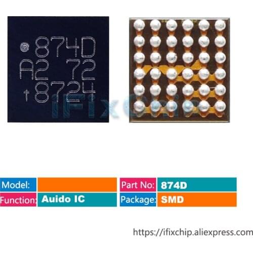 10pcs/lot 874D Audio IC Chord Music Ringing Chip For Huawei P10 MT10 Mate10 Sound Chip