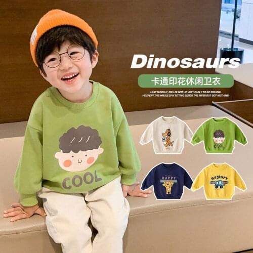 Childrens Hoodie 2021 Autumn Cartoon Long Sleeve Tops 3 Year Old Boys Casual Sweatshirts Spring Boys Pullover Baby Clothes