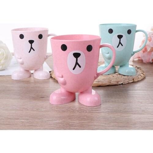 Children Infant Baby Cups Drinking Water Brush Teeth Washing Cup Milk Cup With Handle Breakfast Mug Drink