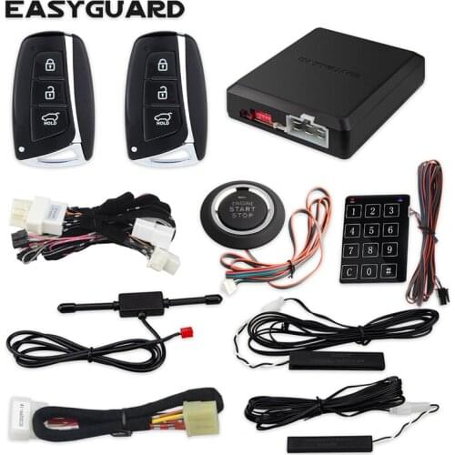 Easyguard can bus plug and play modern sonata fe compatible OEM push button easy install PKE remote starter GPS model smart phone app control