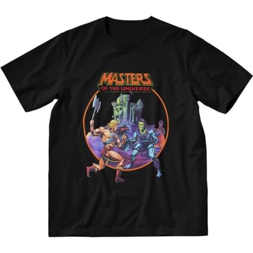 Retro He-Man And The Masters Of The Universe T-shirt Men T Shirt Short Sleeve Cotton Skeletor She-Ra Beast Tshirt Cool Tee Top