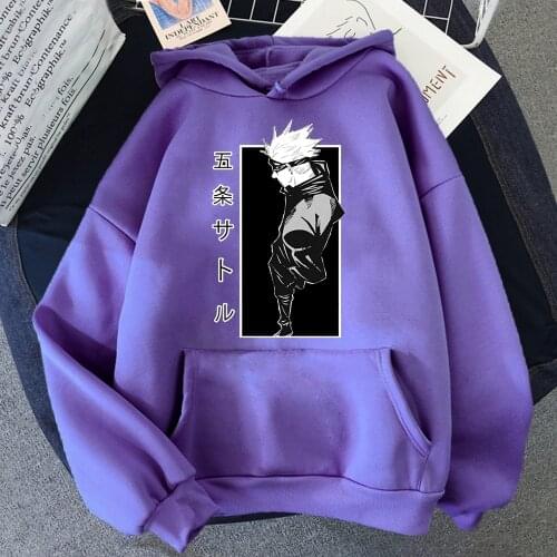 Jujutsu Kaisen Satoru Gojo Japan Anime Mens Streetwear Brand Street Mens Hoodies Comfortable Daily Casual Male Pullovers
