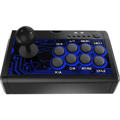 7 in 1 Retro Arcade Station Fighting Stick Game Joystick USB Wired Rocker for PS3 PS4 Switch XBoxOne(S) 360 PC Android Games
