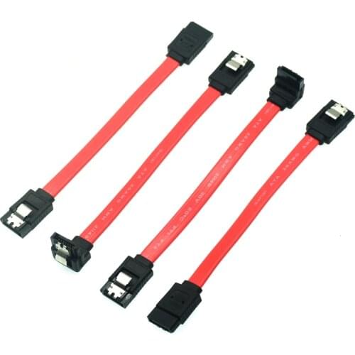 10CM Red Short SATA Cable Serial ATA SATA Line Cable DVD-ROM HDD SSD Data SATA Line 2.5 3.5 inch HDD SATA Serial ATA Cord Wire