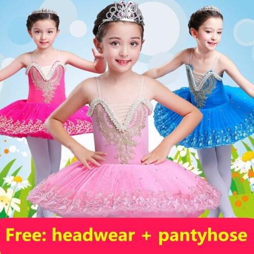 Red Ballet Tutu Ballet Dresses For Child Kids Pancake Swan Lake Ballerina Tutu Ballroom Dance Dress Girl