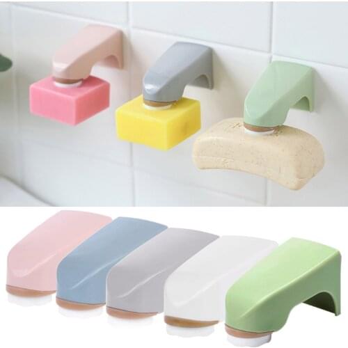 Magnet Soap Holder Wall Mounted Sticker Storage Rack Bathroom Organize Accessory N58C