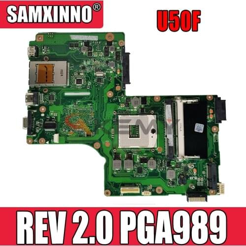 For ASUS U50F Laptop Motherboard REV 2.0 PGA989 Mainboard tested good free shipping