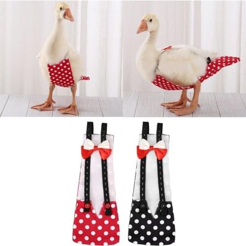 Cute Bow Overalls Pet Cole Duck Flight Suit Pet Bird Diapers Small Animals Clothes Uniform for Birthday Party Pet Shows Cosplay