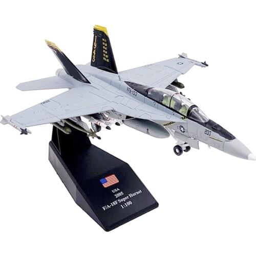 Simulation Alloy Fighter Model Airplane 1/100 Scale FA-18F Aircraft Plane Model Gift for Adult Collection
