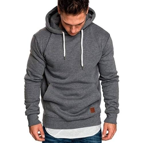 Mens Winter Slim Fit Long Sleeve Hooded Pullover Jumper Tops Hoodies Sports Thick Warm Pullover Sweatshirt Outwear