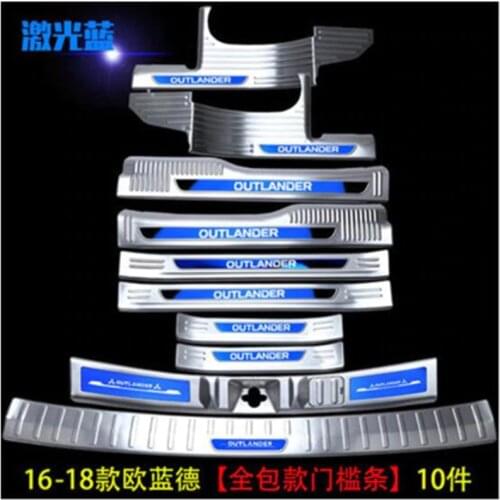 Scuff Plate/Door Sill Rear Bumper Protector Sill Trunk Rear guard Tread Plate Pedals For 2016- 2019 Mitsubishi Outlander