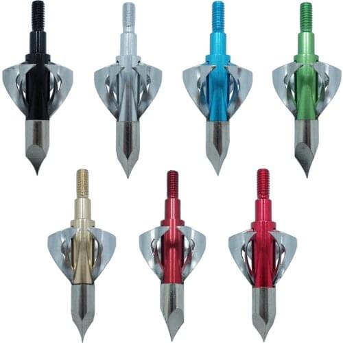 1pc Archery Arrowheads Arc Blade Hunting Broadheads Tips 7 Color