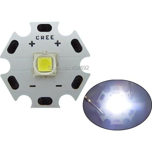 Brand New 10W Cree XLamp XM-L2 XML2 T6 White 6000K-6500K LED Bulb Lamp Light 1000LM on Star PCB Board 20mm 5PCS Free Shipping