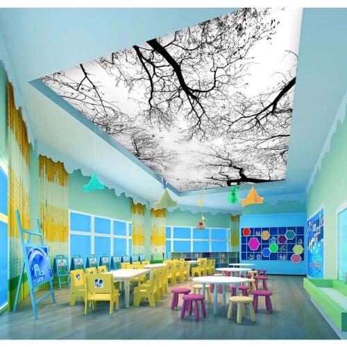 New 8D ceiling mural 3d big tree Wallpaper Mural 3D Wall Mural Wall paper for Living Room and corridor 3d Wallcovering decorate
