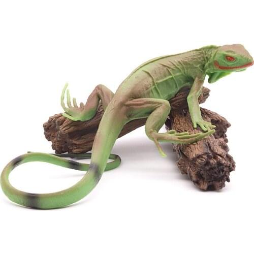 Solid simulation green iguana model lizard animal ornaments home decoration crafts